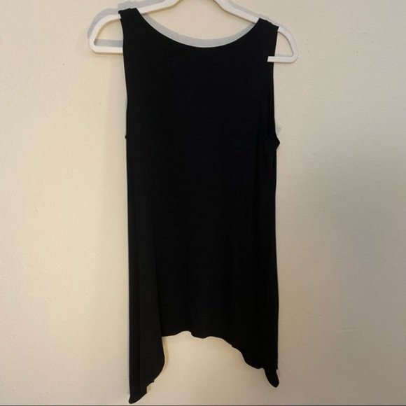 LOGO by Lori Goldstein LAYERS Black Tank Top M - Picture 4 of 6